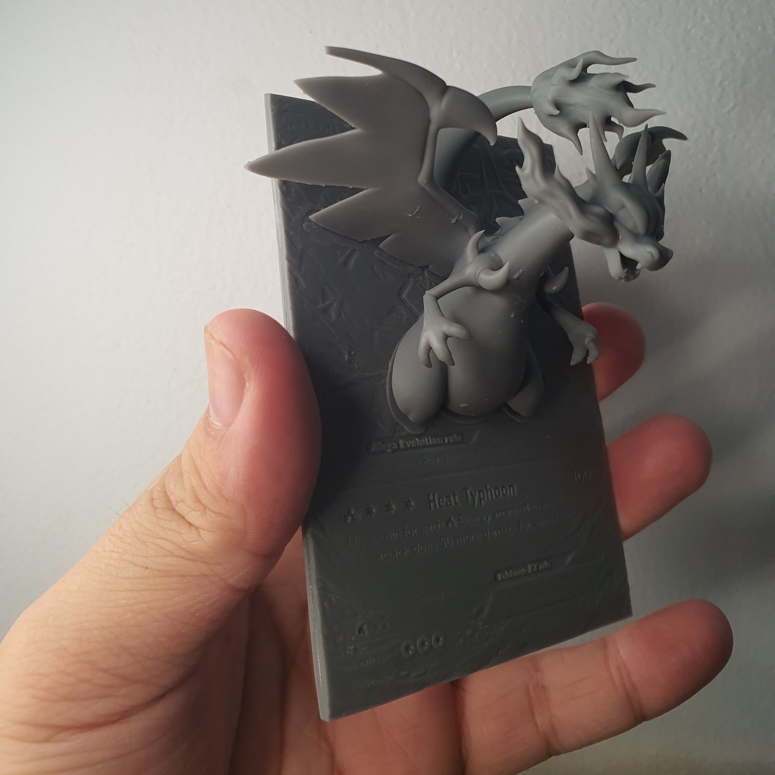 Mega Charizard X 4D Card Fan Custom 3D Printing File Pokemon 3D print model_6