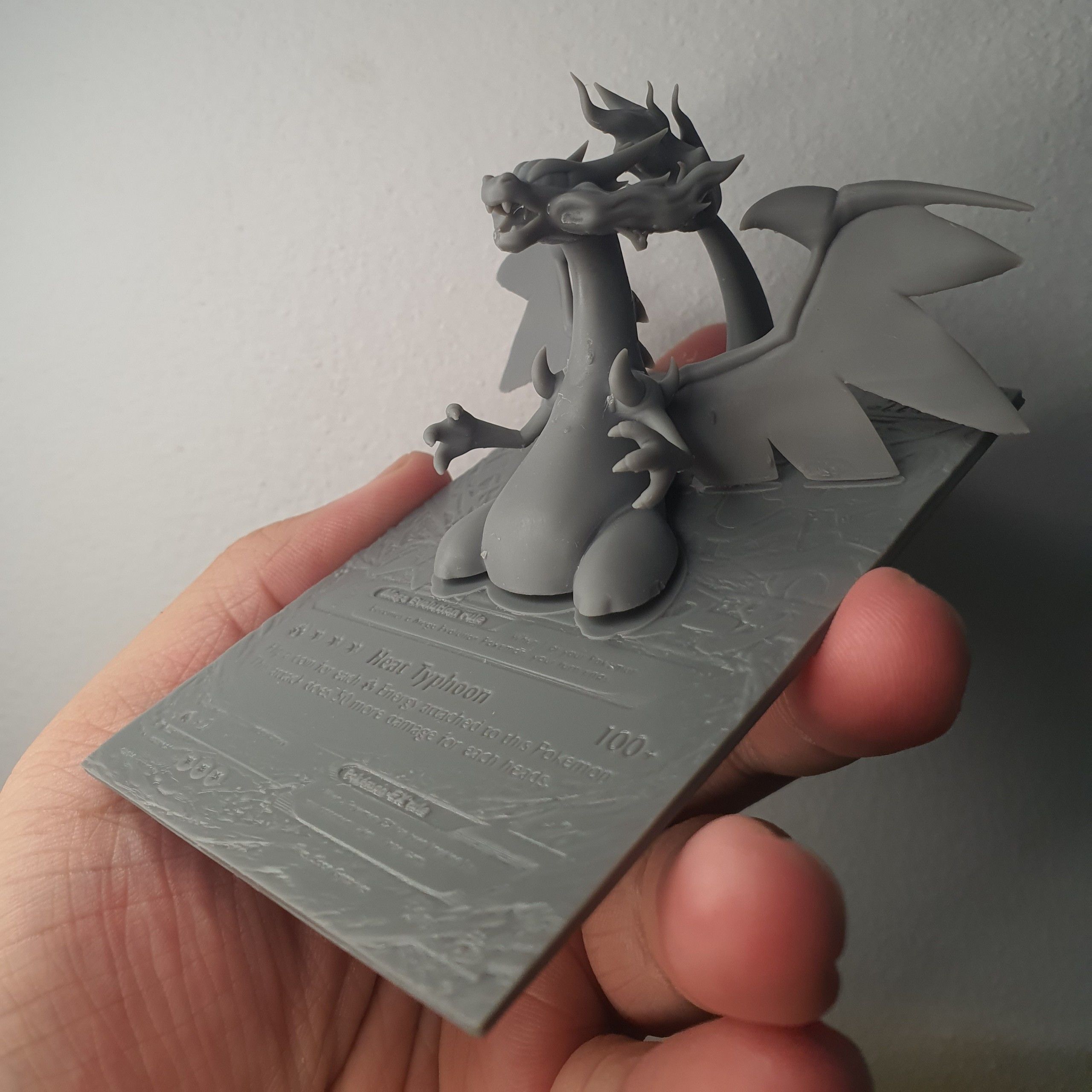 Mega Charizard X 4D Card Fan Custom 3D Printing File Pokemon 3D print model_9
