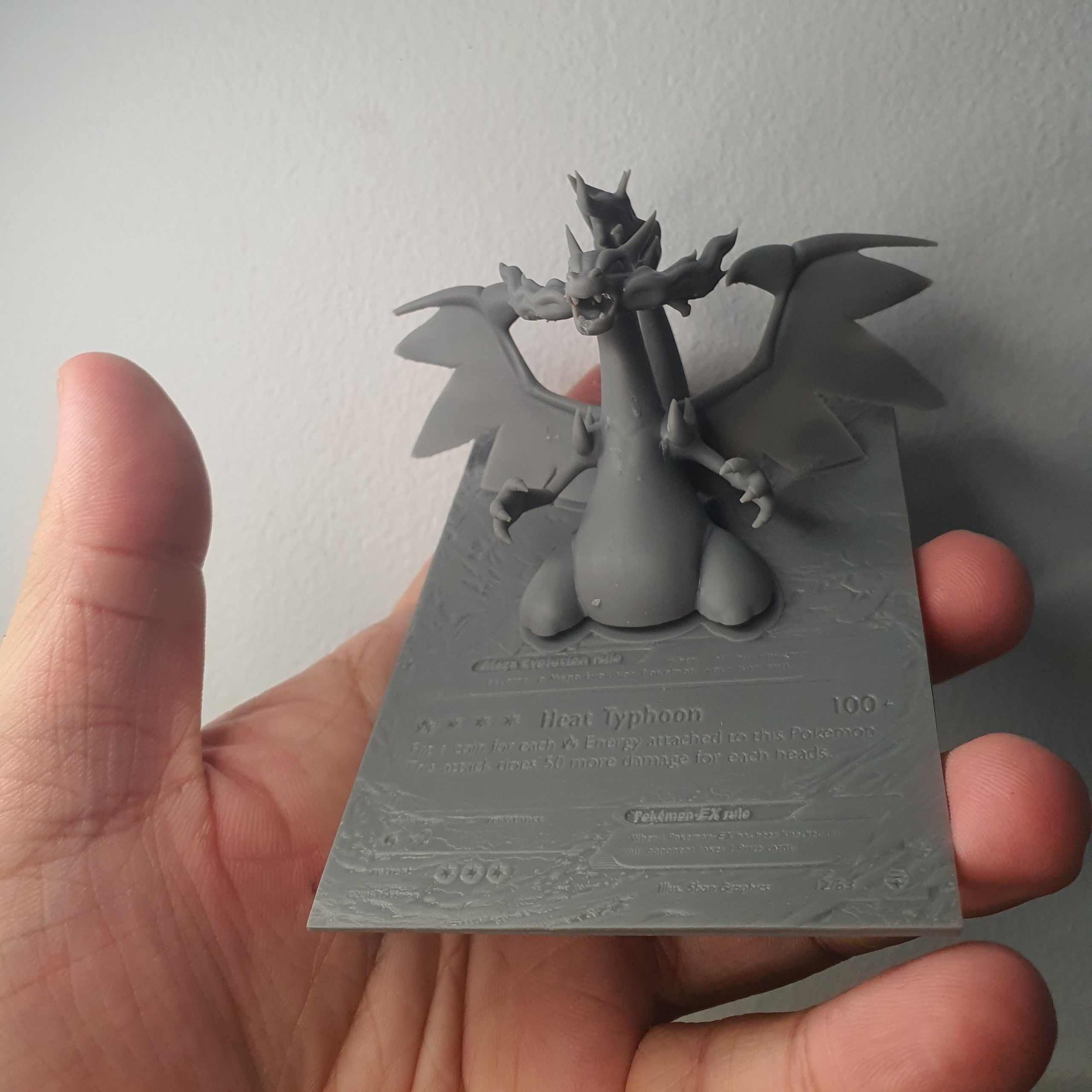 Mega Charizard X 4D Card Fan Custom 3D Printing File Pokemon 3D print model_2