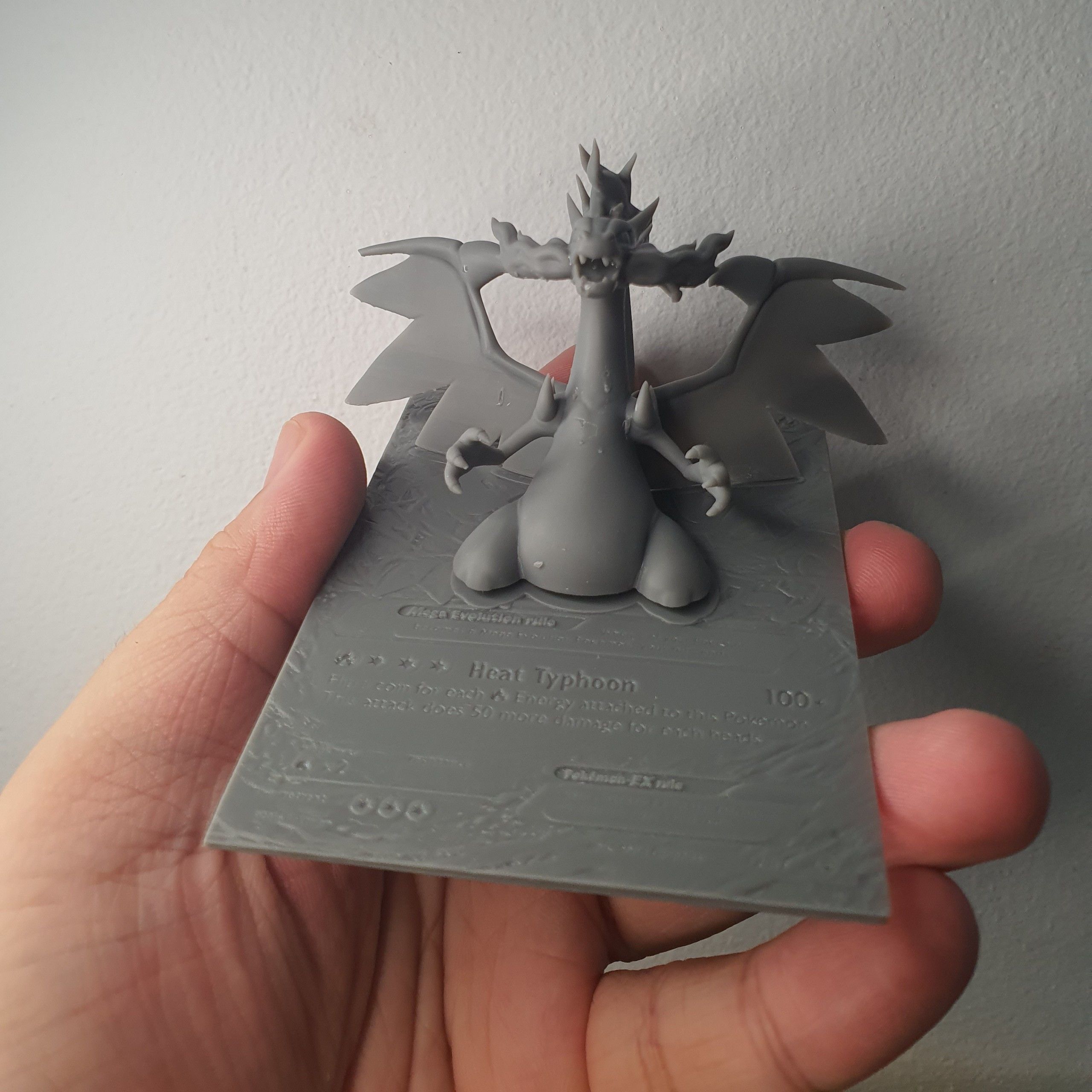 Mega Charizard X 4D Card Fan Custom 3D Printing File Pokemon 3D print model_5