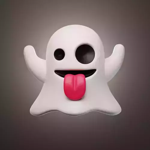 Ghost emoji 3d icon Low-poly 3D model
