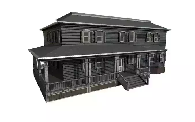 Horror House  and  Furniture Pack Low-poly 3D model Horror House  and  Furniture Pack Low-poly 3D model
