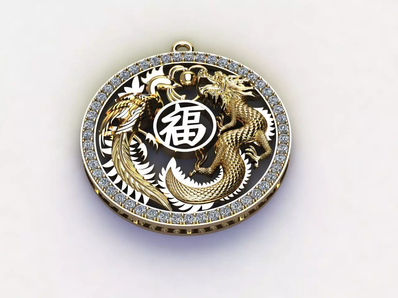 Dragon and Phonex Pendant Cad P9 3D print model