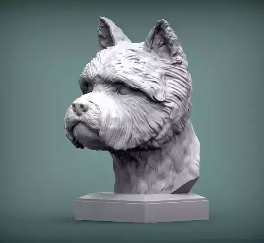 West highland white terrier bust