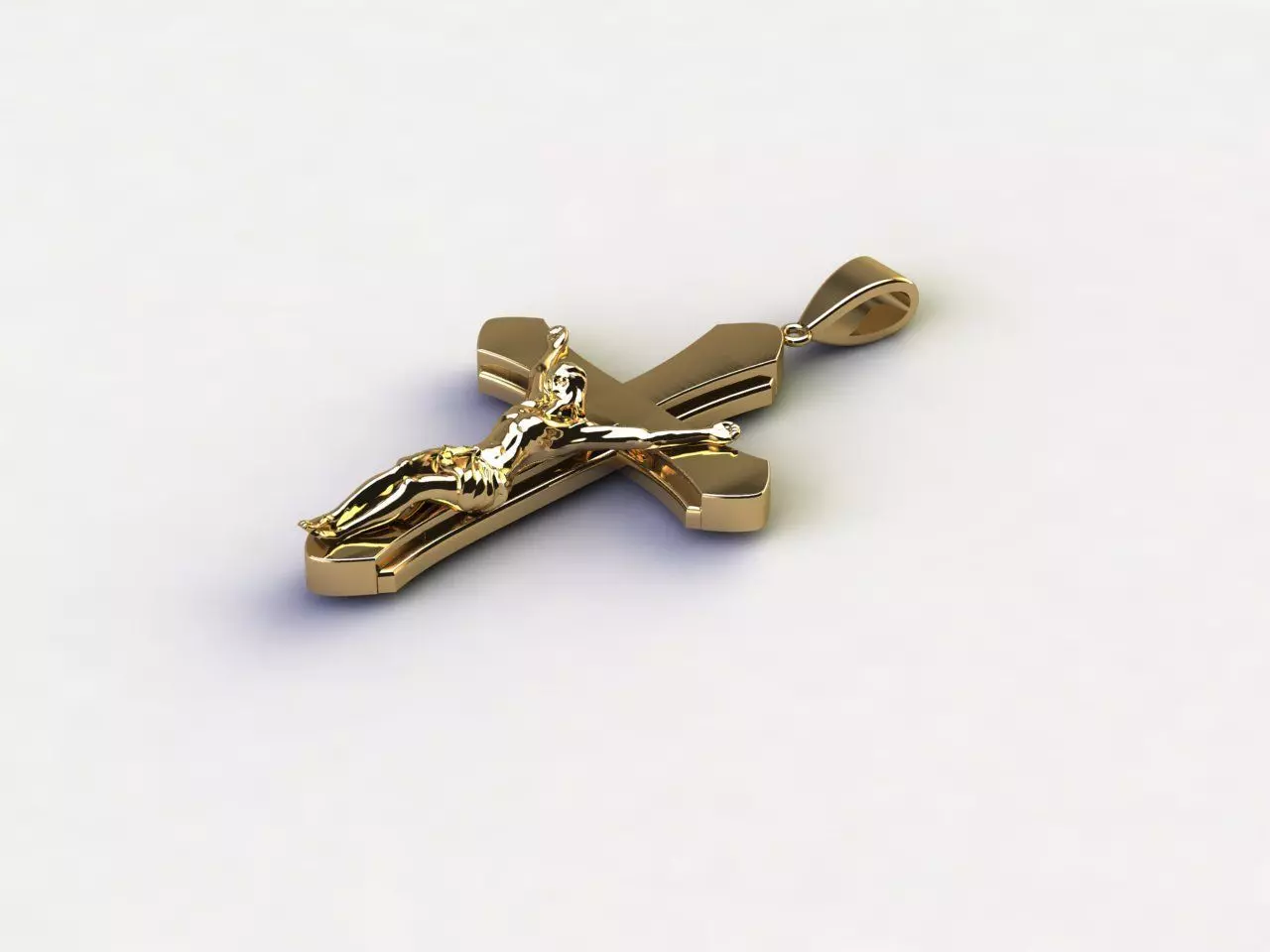 Cross Jesus Christ Pendant Cad P4 3D print model