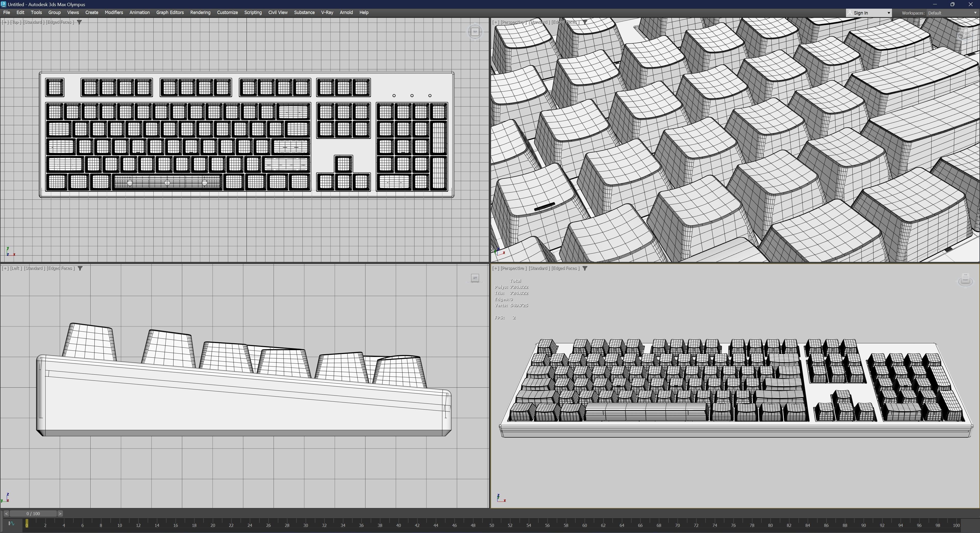 Mechanical Keyboard  3D model_16