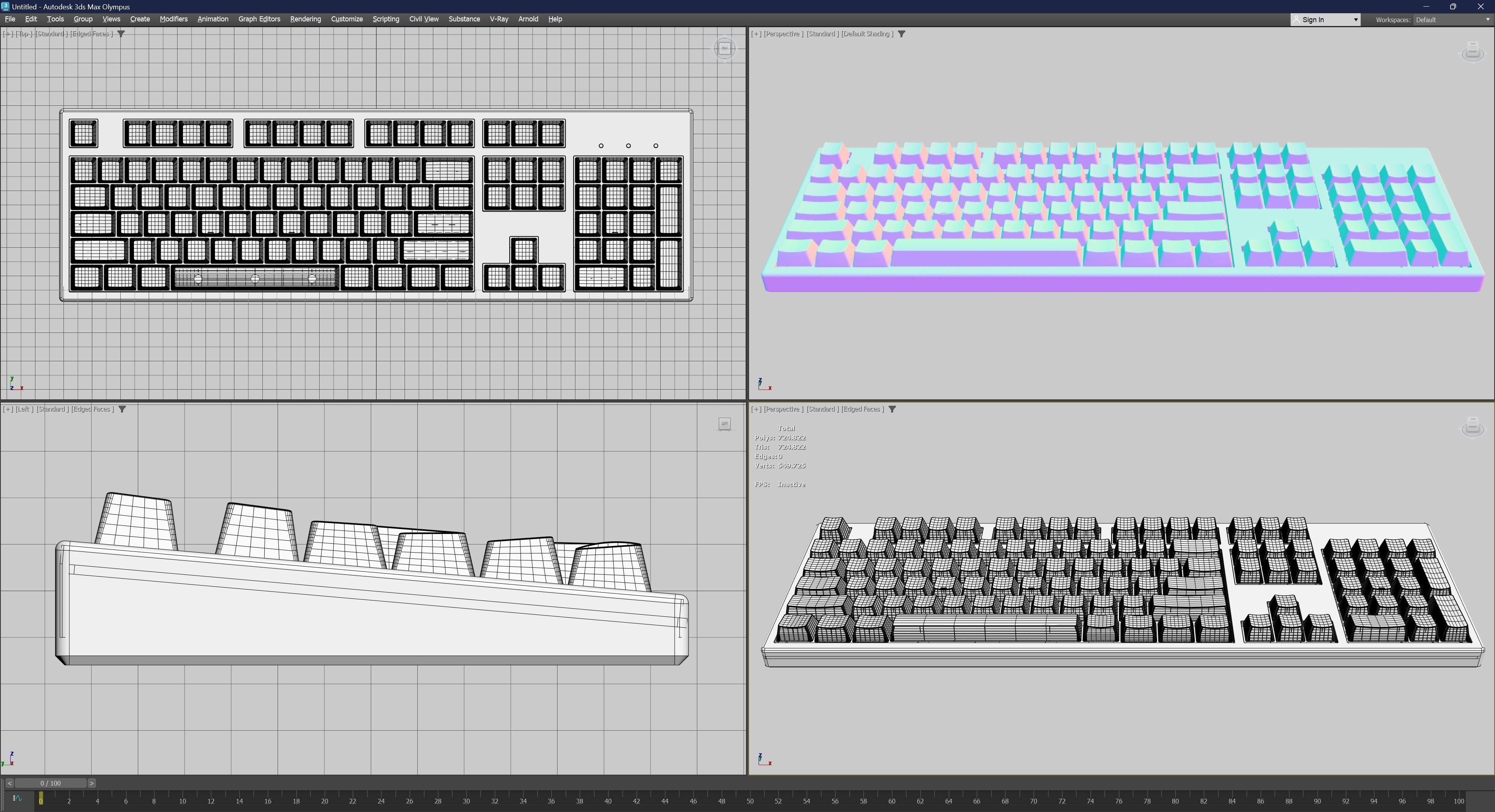 Mechanical Keyboard  3D model_15