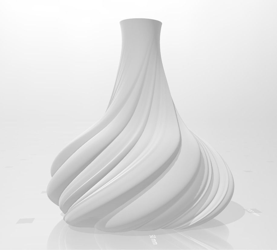 Ice Cream Vase  Silicone Mold Housing 3D print ready model 3D print model_1
