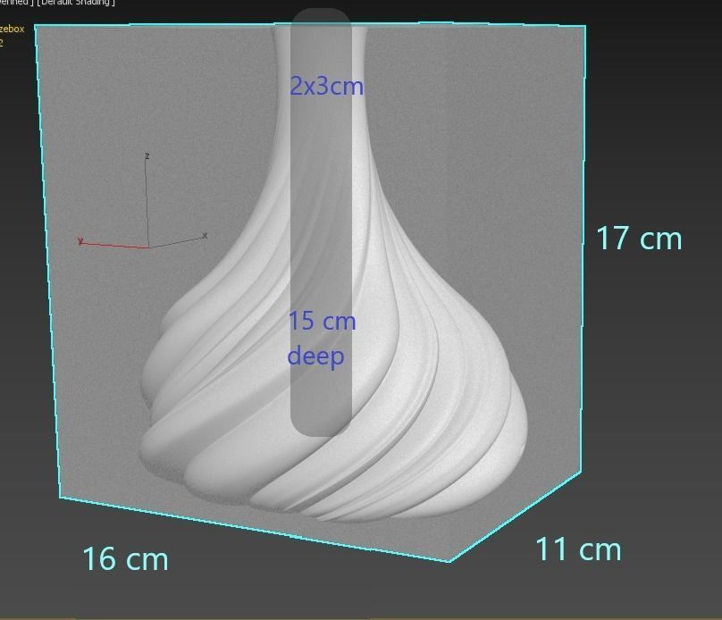 Ice Cream Vase  Silicone Mold Housing 3D print ready model 3D print model_3