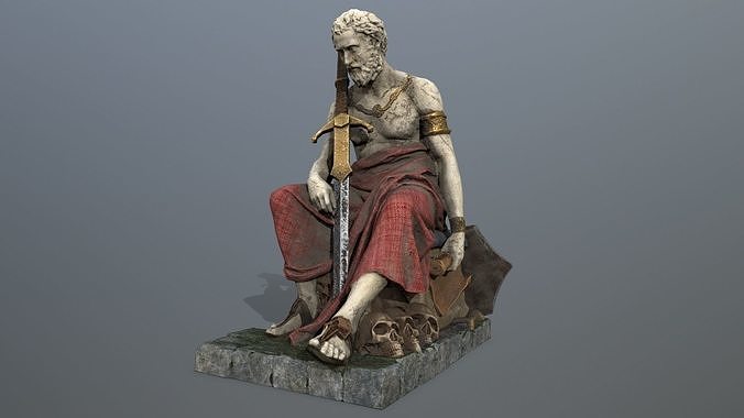 Man Statue 4 Low-poly 3D model