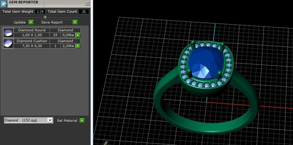 Engagement halo rings Model 3518 3D print model_10