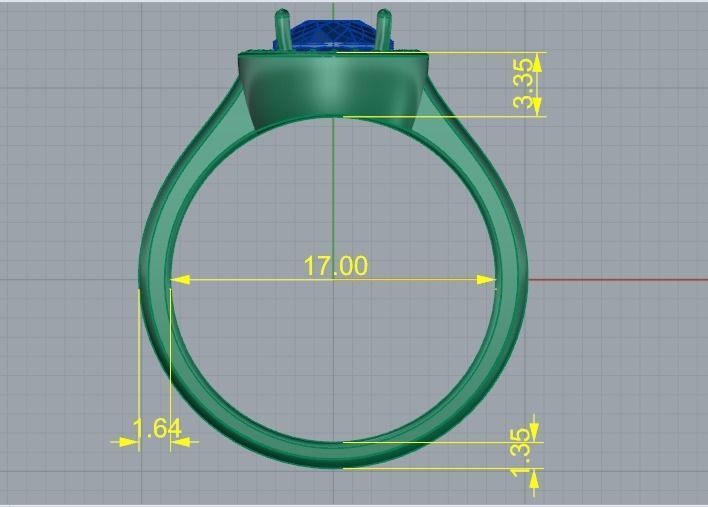 Engagement halo rings Model 3518 3D print model_6