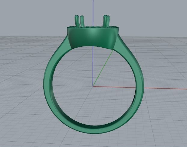 Engagement halo rings Model 3518 3D print model_3