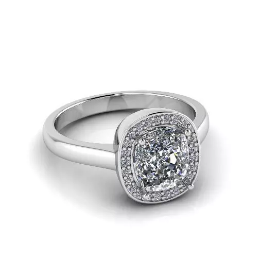 Engagement halo rings Model 3518 3D print model_0