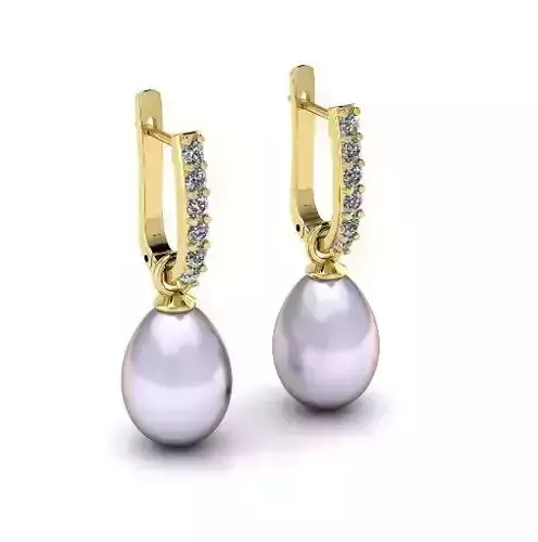 Earrings with English lock Model 3516