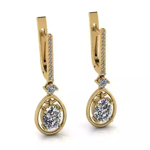 Earrings with English lock Model 3514