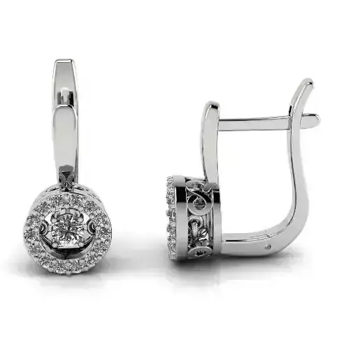 Earrings with English lock Model 3512