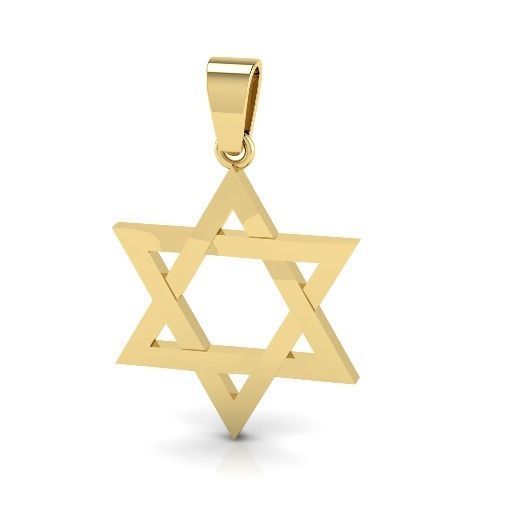 Pendant Star of David Model 3511 3D print model_1