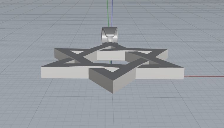 Pendant Star of David Model 3511 3D print model_3