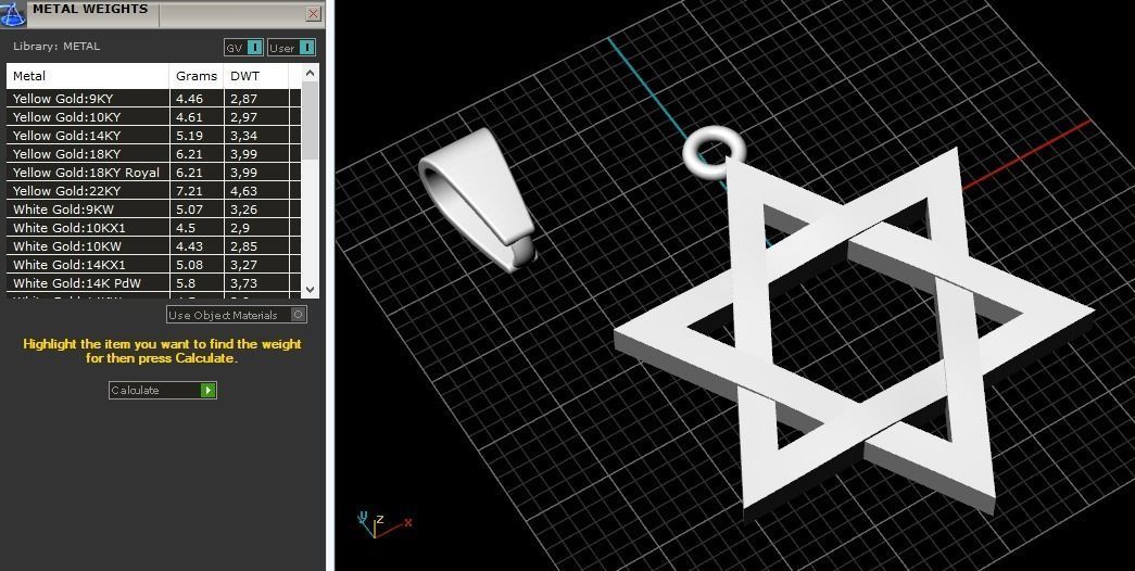 Pendant Star of David Model 3511 3D print model_8