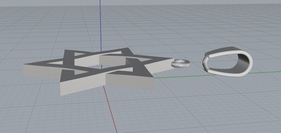 Pendant Star of David Model 3511 3D print model_4