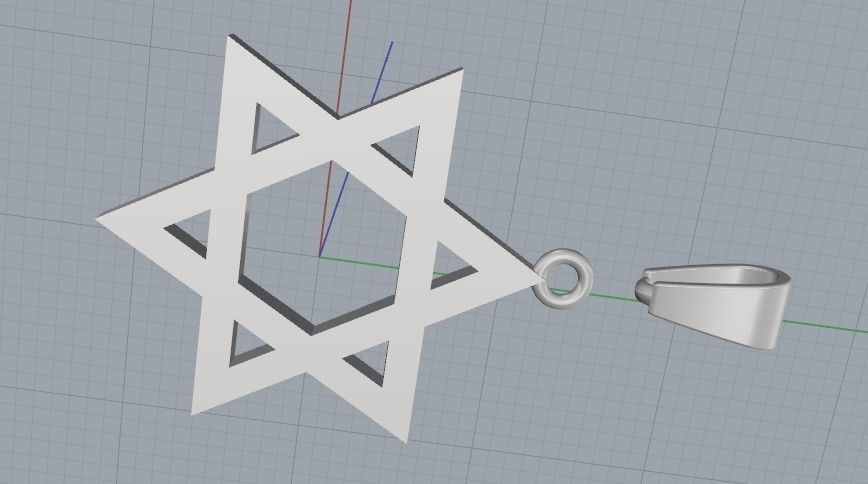 Pendant Star of David Model 3511 3D print model_5