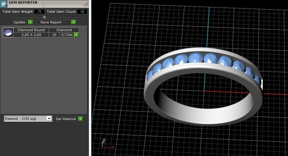 Engagement halo rings Model 3510 3D print model_8