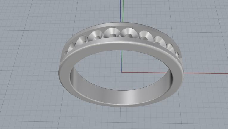 Engagement halo rings Model 3510 3D print model_2