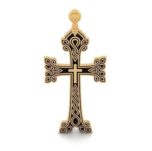 Pendant Cross Model 3501 3D print model_1