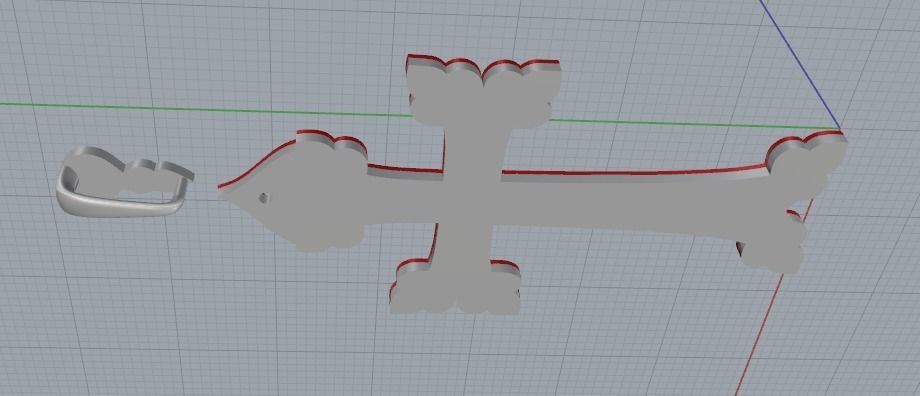 Pendant Cross Model 3501 3D print model_5