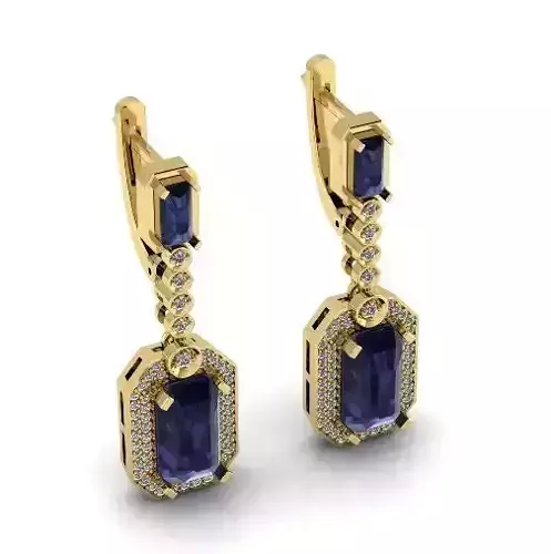 Earrings with English lock Model 3495