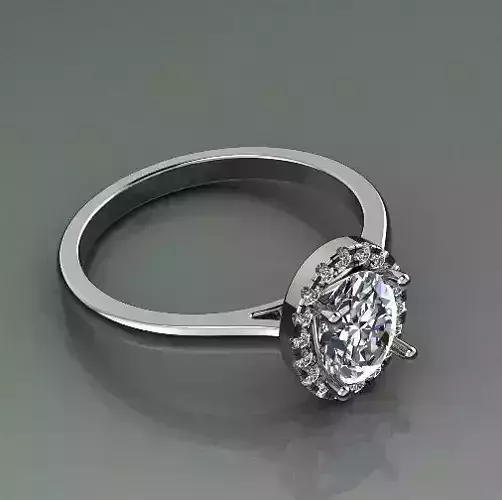 Engagement halo rings Model 3492
