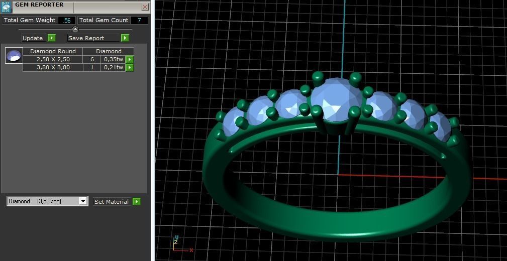 Engagement halo rings Model 3486 3D print model_9