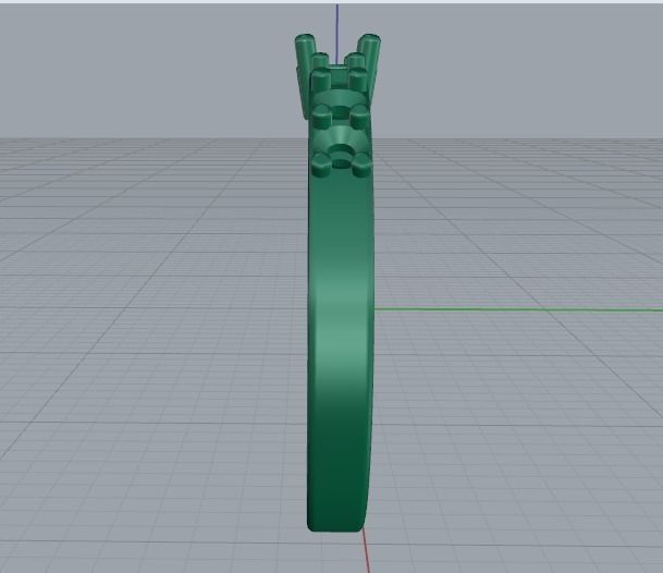 Engagement halo rings Model 3486 3D print model_4