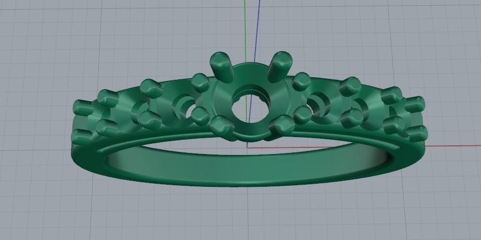 Engagement halo rings Model 3486 3D print model_2
