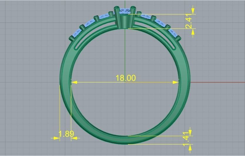 Engagement halo rings Model 3486 3D print model_6