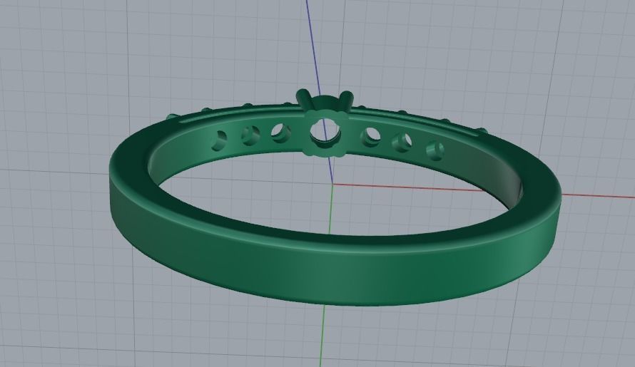 Engagement halo rings Model 3486 3D print model_5