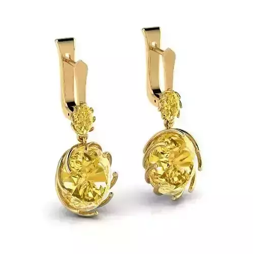 Earrings with English lock Model 3484