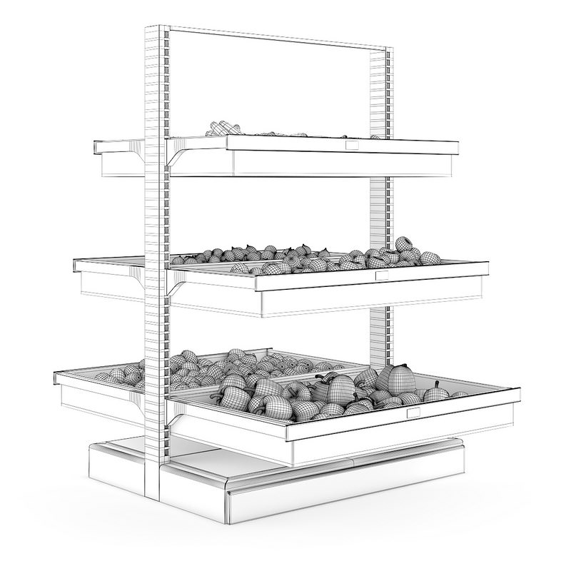 Vegetable Shelf 3D model_5