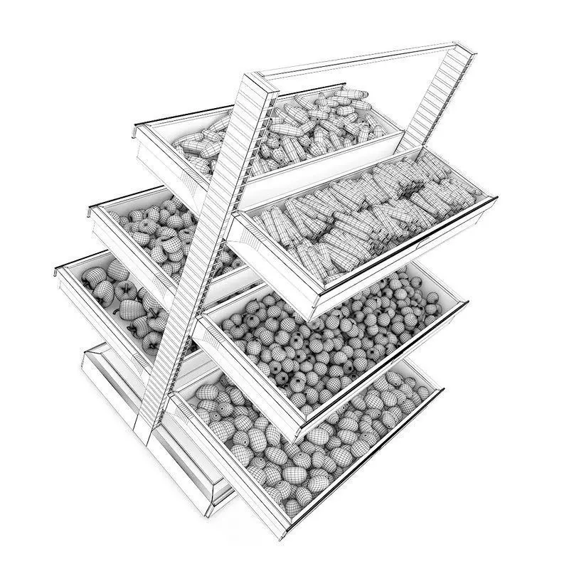 Vegetable Shelf 3D model_0