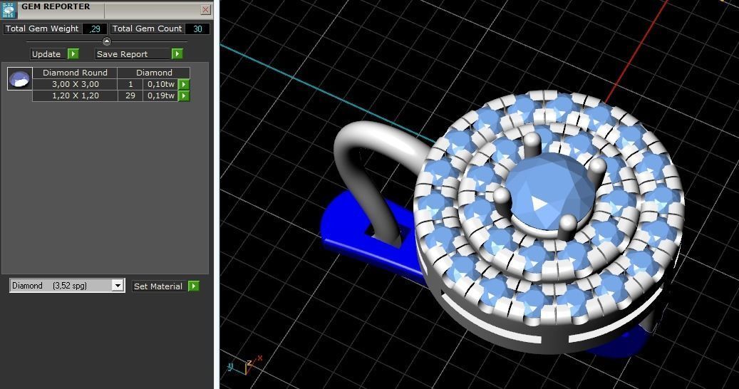 Earrings with English lock Model 3478 3D print model_9