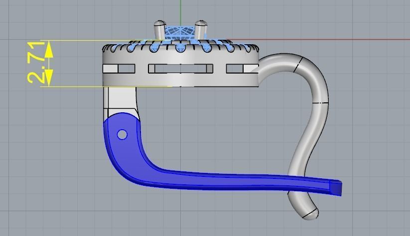 Earrings with English lock Model 3478 3D print model_7