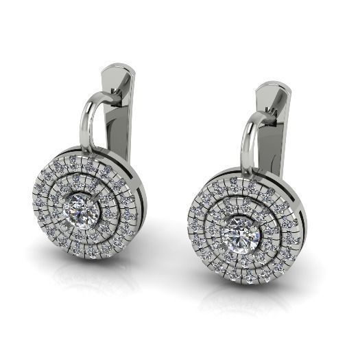 Earrings with English lock Model 3478 3D print model_1