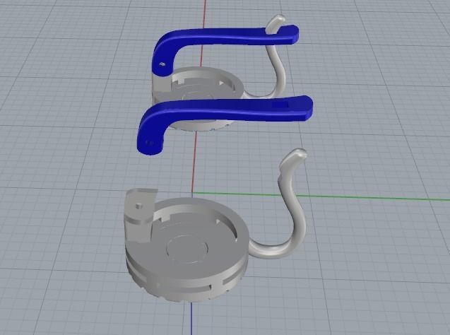 Earrings with English lock Model 3478 3D print model_4