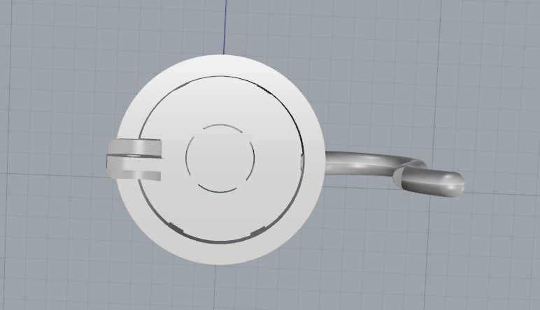 Earrings with English lock Model 3478 3D print model_3