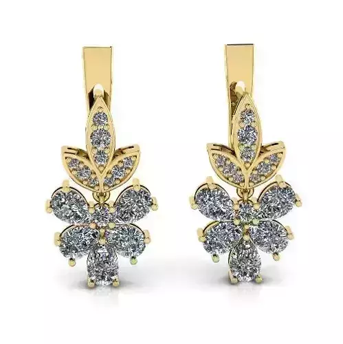 Earrings with English lock Model 3474
