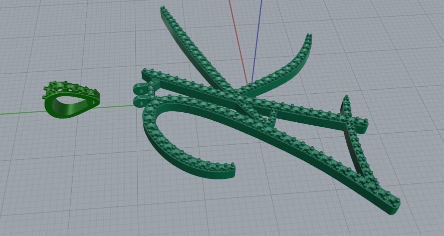 Pendant 2K Model 3470 3D print model_5