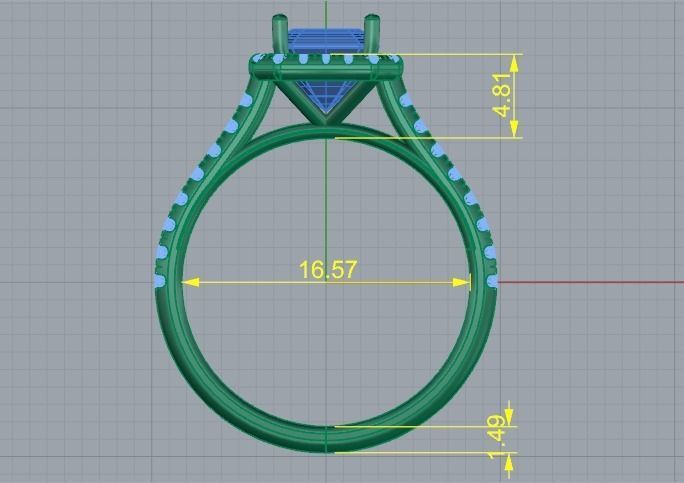 Engagement halo rings Model 3468 3D print model_6