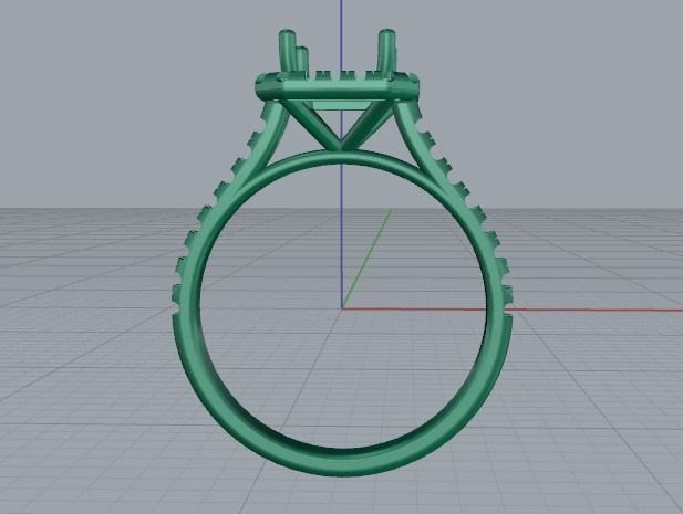 Engagement halo rings Model 3468 3D print model_5
