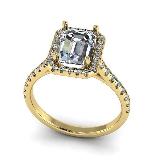 Engagement halo rings Model 3468 3D print model_1